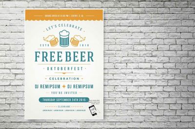 a smart poster advertising free beer