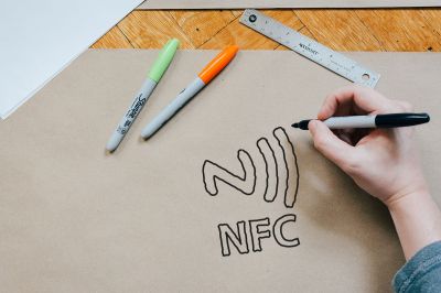 hand drawing of the nfc logo