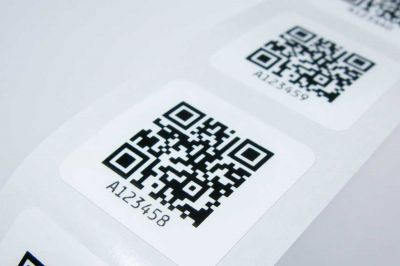 nfc label with a qr code print