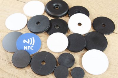 a selection of nfc disc tags