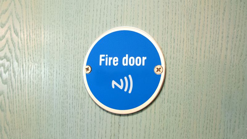 Fire door and NFC
