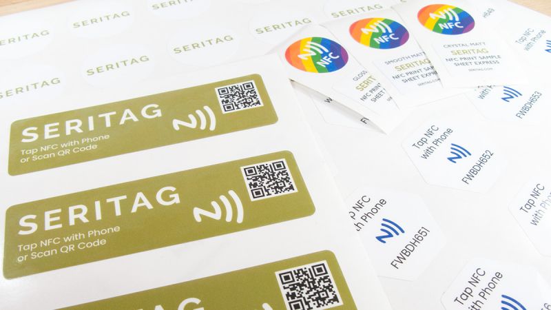 Range of custom printed NFC labels 