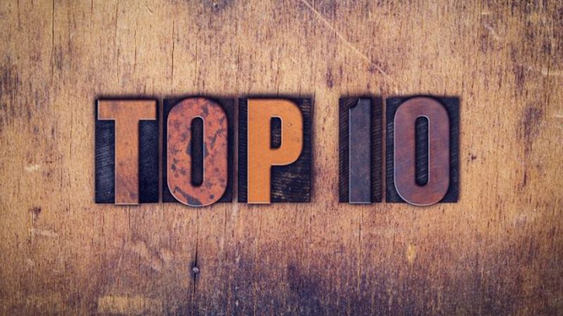 top 10 letters written in large text