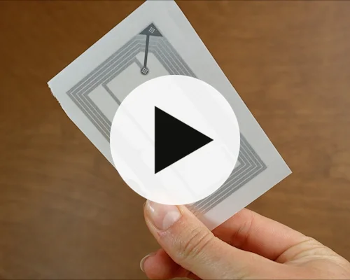 video of 48x78mm Wet Inlay NTAG424