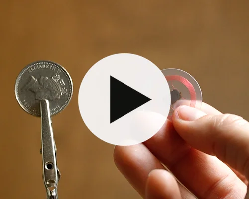 video of 25mm Clear Disc NTAG424