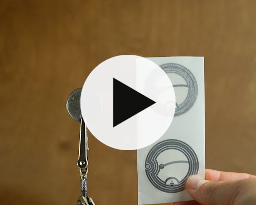 video of 38mm Wet Inlay Type R NTAG213