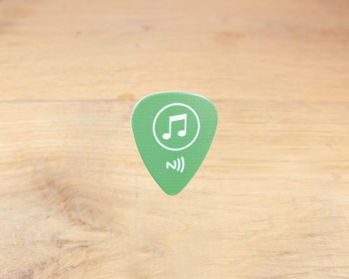Image of Custom Print Guitar Pick NFC Tag