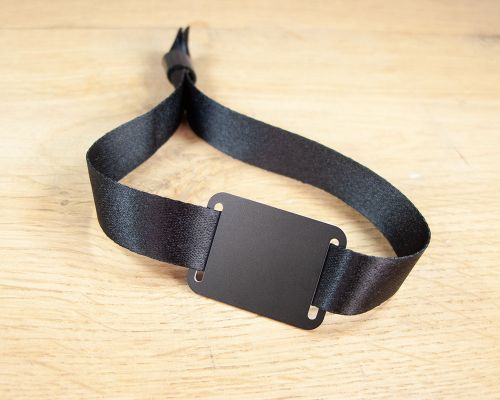 Image of Black Fabric Stock Wristband NFC Tag