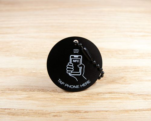 Image of Black NFC Product Tag Custom Print NFC Tag