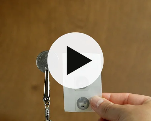 video of 16mm Square Garment NTAG213