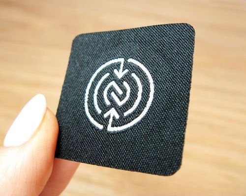 Side view of the NFC Icon Iron-On Patch NTAG424