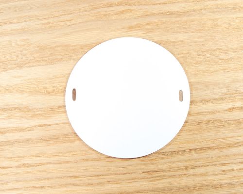 Detail of an NFC PVC Plate Tag Slot Holes