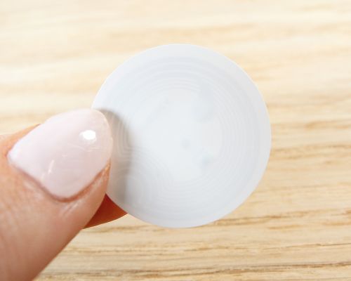 Image of 28mm White ICODE 3 NFC tag