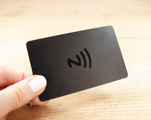 Detail of an NFC Connect Card Black NTAG424