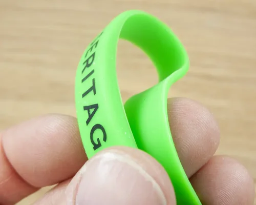 Side view of the NFC Slim Silicone NFC Wristband
