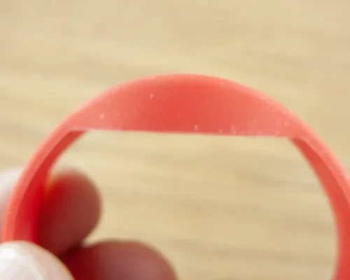 Detail of an NFC Oval Silicone NFC Wristband