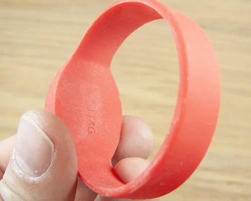 Side view of the NFC Oval Silicone NFC Wristband