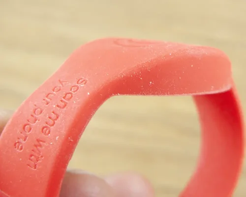 Side view of the NFC Oval Silicone NFC Wristband