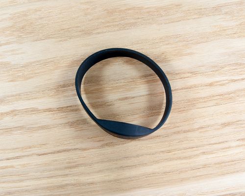 Detail of an NFC Oval Silicone NFC Wristband