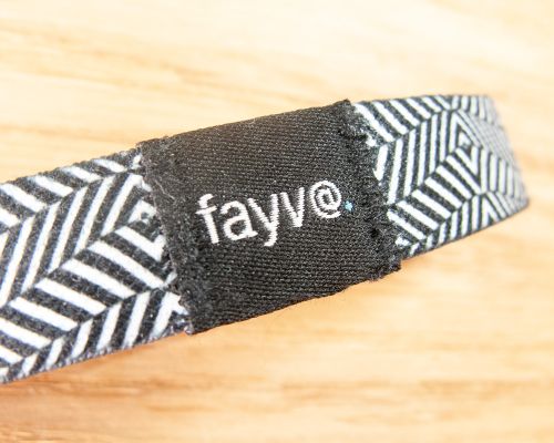 Side view of the NFC Elastic Fabric NFC Wristband