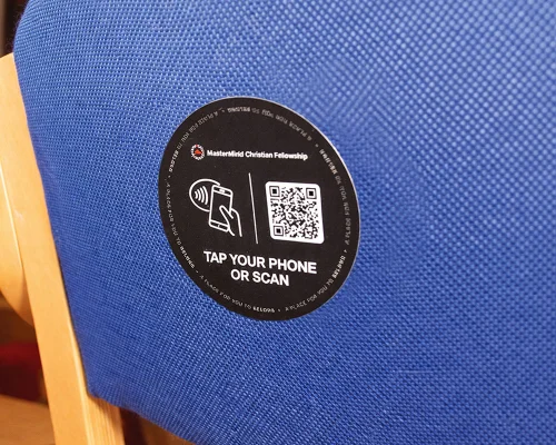 Image of Custom Print Flex Church NFC Label NFC Tag