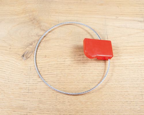 Detail of an NFC Rounded Flag NFC Metal Cable Tie