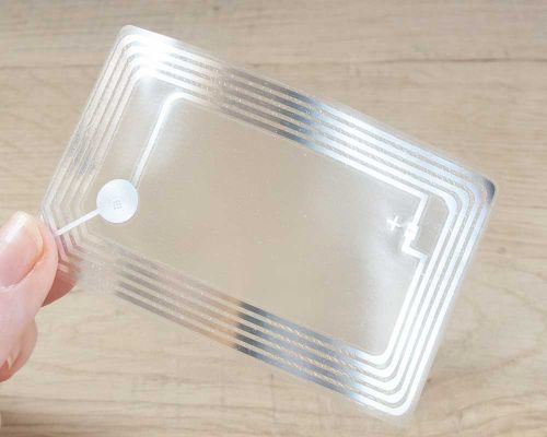 Side view of the NFC 48x78mm Wet Inlay Type R NTAG213