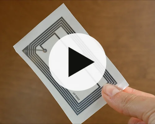 video of 48x78mm Wet Inlay Type R NTAG213