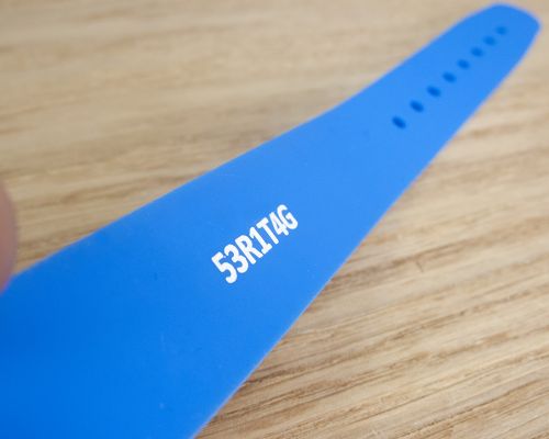 Side view of the NFC Flat Adjustable NFC Wristband