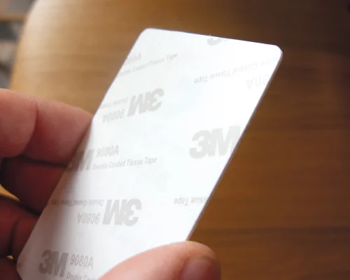 Detail of an NFC Google Review Stick-on Card