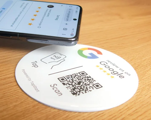 Image of Google Dome Review Plate NFC tag