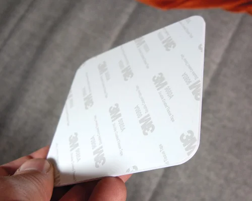 Side view of the NFC Google Review Square Plate