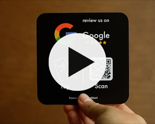 video of Google Review Square Plate