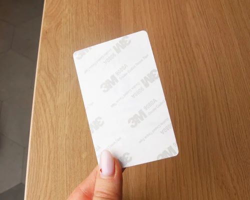 Side view of the NFC Custom Print Review Carry Card