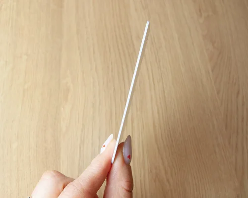 Detail of an NFC Custom Print Review Stick-on Card