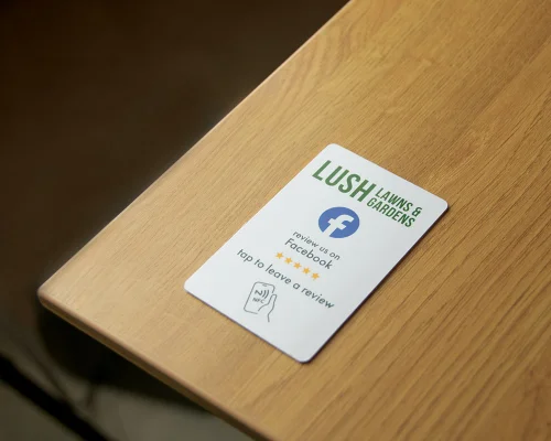 Image of Custom Print Review Stick-on Card NFC Tag