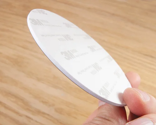 Side view of the NFC Custom Print Dome Review Plate