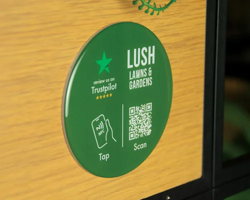 Image of Custom Print Dome Review Plate NFC Tag