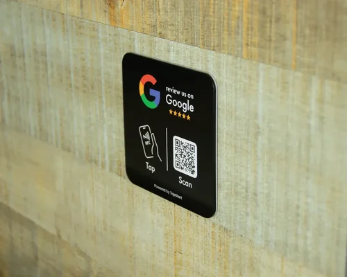 Image of Google Review Pro Square Plate NFC tag
