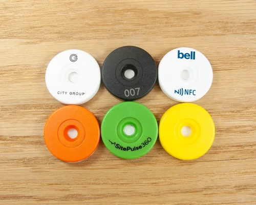 Close up image of an NFC Custom Order Warehouse Tag