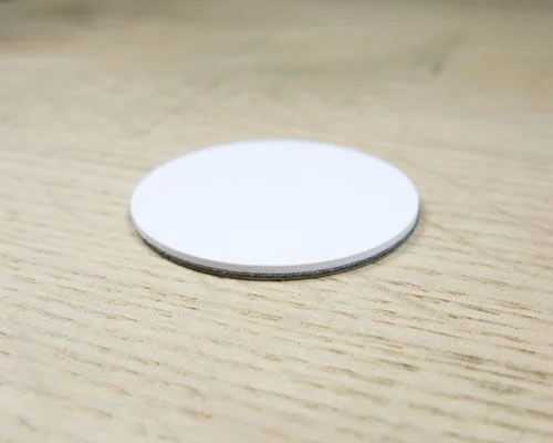 Detail of an NFC 30mm On-Metal PVC Disc NTAG424