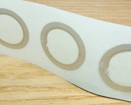 Detail of an NFC 43mm Wet Inlay NTAG424