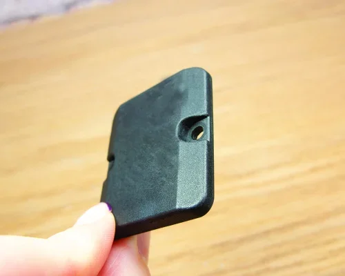 Detail of an NFC 37x42mm On-Metal PPS Disc Tag