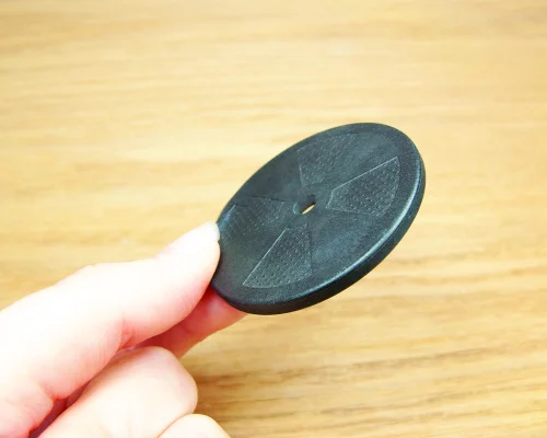 Detail of an NFC 50mm On-Metal PPS Disc Tag