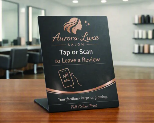 Image of Custom Review Stand Large NFC tag