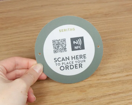 Side view of the NFC Outdoor Table Ordering Tag