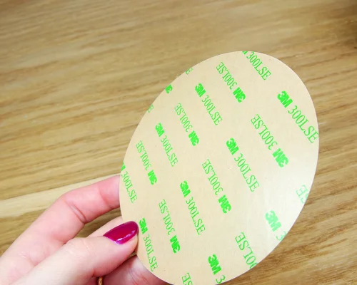 Detail of an NFC Custom Print Review Sticker