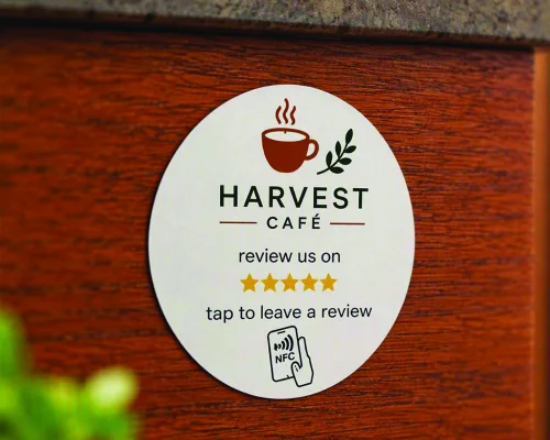 Image of Custom Print Review Sticker NFC tag