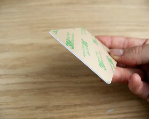 Close up image of an NFC PVC Card Adhesive Tag NTAG213