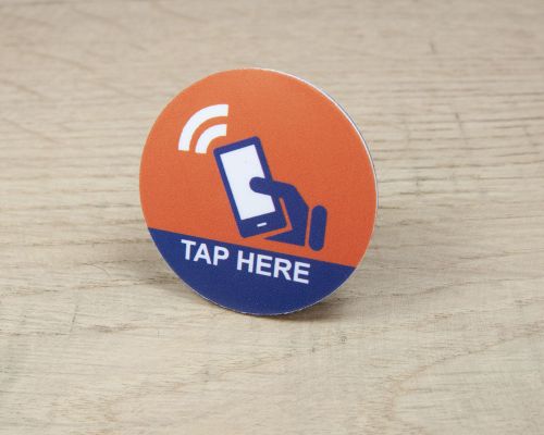 Image of Custom Print On-Metal PVC Tags NFC Tag